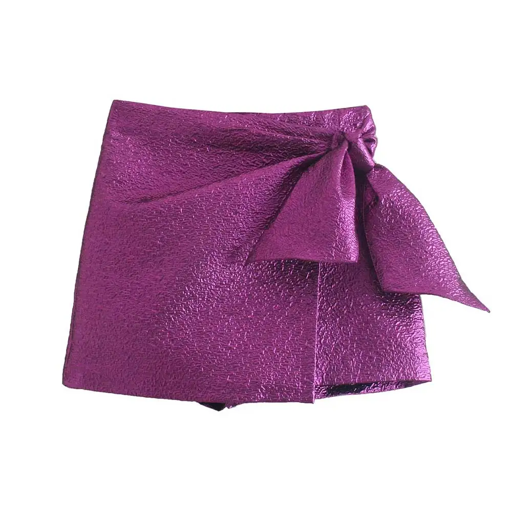 Women Fashion With Bow Tied Textured Shorts Skirts Vintage High Waist Side Zipper Female Skort Mujer 4 Mallzona S9478c8a1af334baba1fd9494d363fcaet Women Fashion With Bow Tied Textured Shorts Skirts Vintage High Waist Side Zipper Female Skort Mujer Mallzona