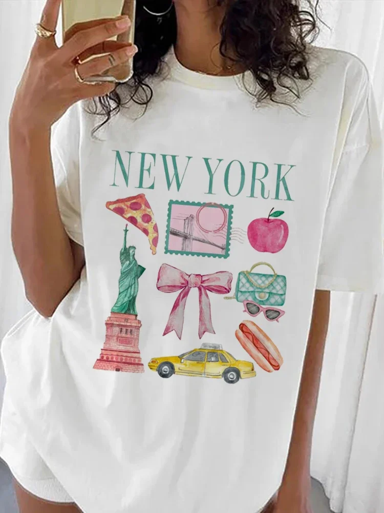 Women's T-Shirt Clothing Summer Fashion Women's Girls Trip Short Sleeved T-Shirt Casual Cute Regular Pattern O-Neck Top T-Shirt
Women's T-Shirt Clothing Summer Fashion Women's Girls Trip Short Sleeved T-Shirt Casual Cute Regular Pattern O-Neck Top T-Shirt