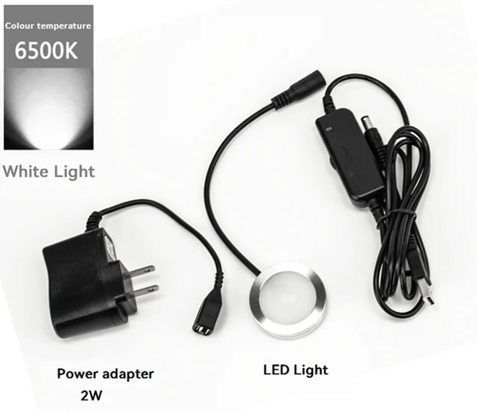 

Biological XSP Microscope Bottom LED Light Metal Case Lamp Source Stepless Adjustable Brightness Lighting for Lab Student Gift