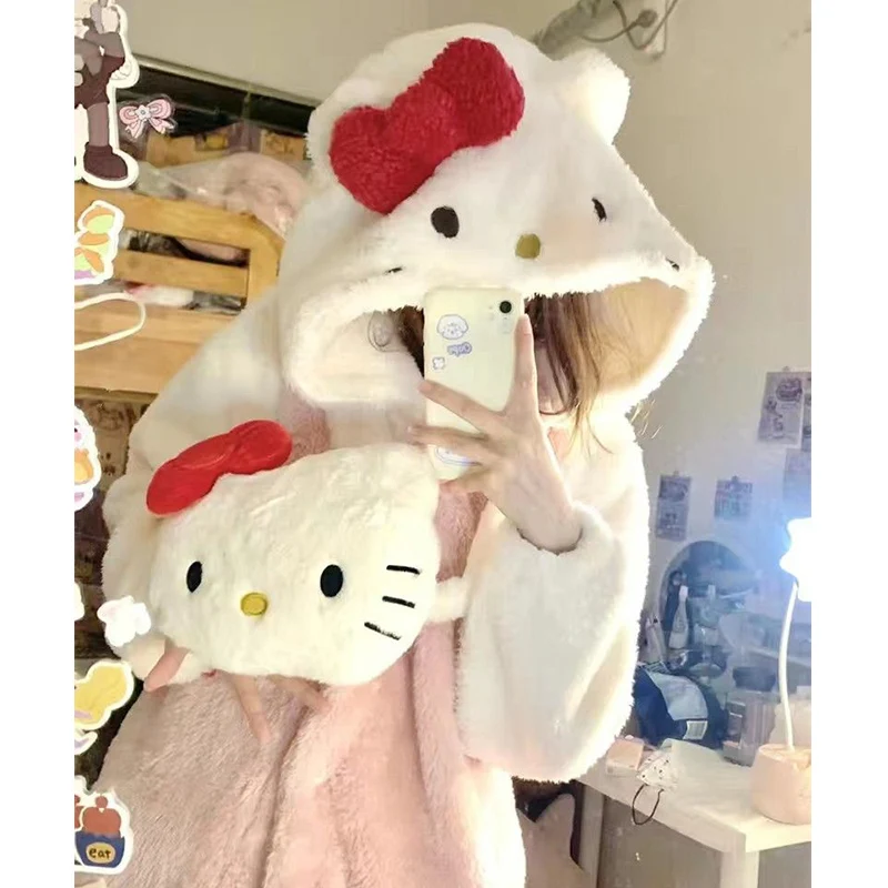 Kawaii Hellokitty Nightgown Sanrio Coral Velvet Nightgown Autumn and Winter Plus Velvet Thick Long Bathrobe Lovely
Kawaii Hellokitty Nightgown Sanrio Coral Velvet Nightgown Autumn and Winter Plus Velvet Thick Long Bathrobe Lovely