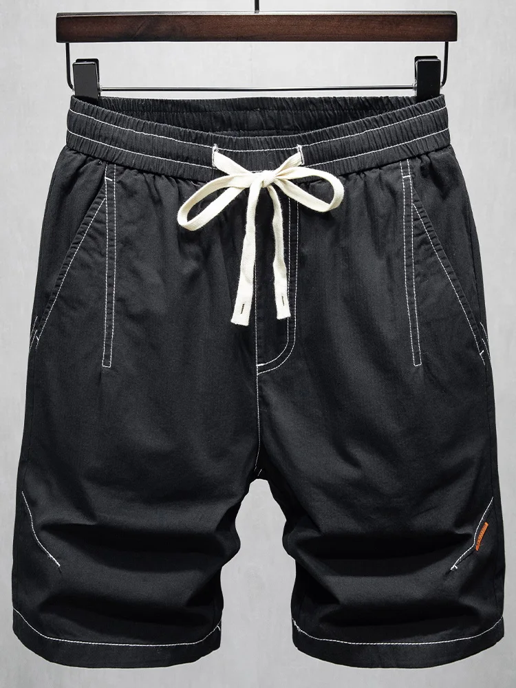 Summer Cotton Black Casual Shorts Men Baggy Drawstring Short Pants Outdoor Sport Beach Elastic Waist Cargo Shorts
Summer Cotton Black Casual Shorts Men Baggy Drawstring Short Pants Outdoor Sport Beach Elastic Waist Cargo Shorts