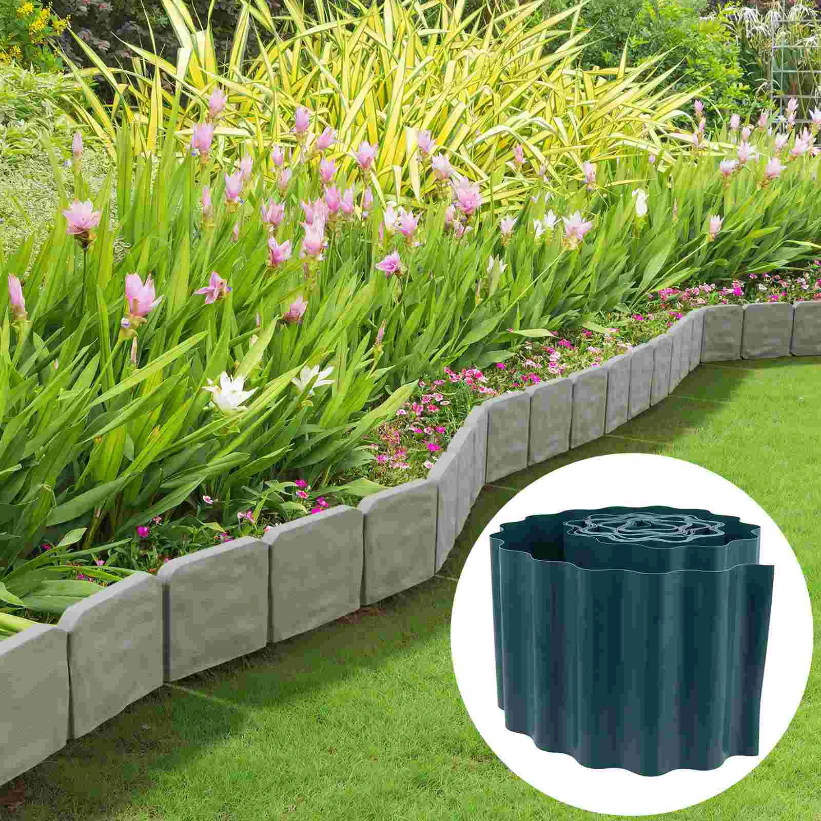 

Edging Border Garden Lawn Fence Plastic Flower Bed Landscape Fencing Decor Grass Decorative Christmas Borders Flexible Beds