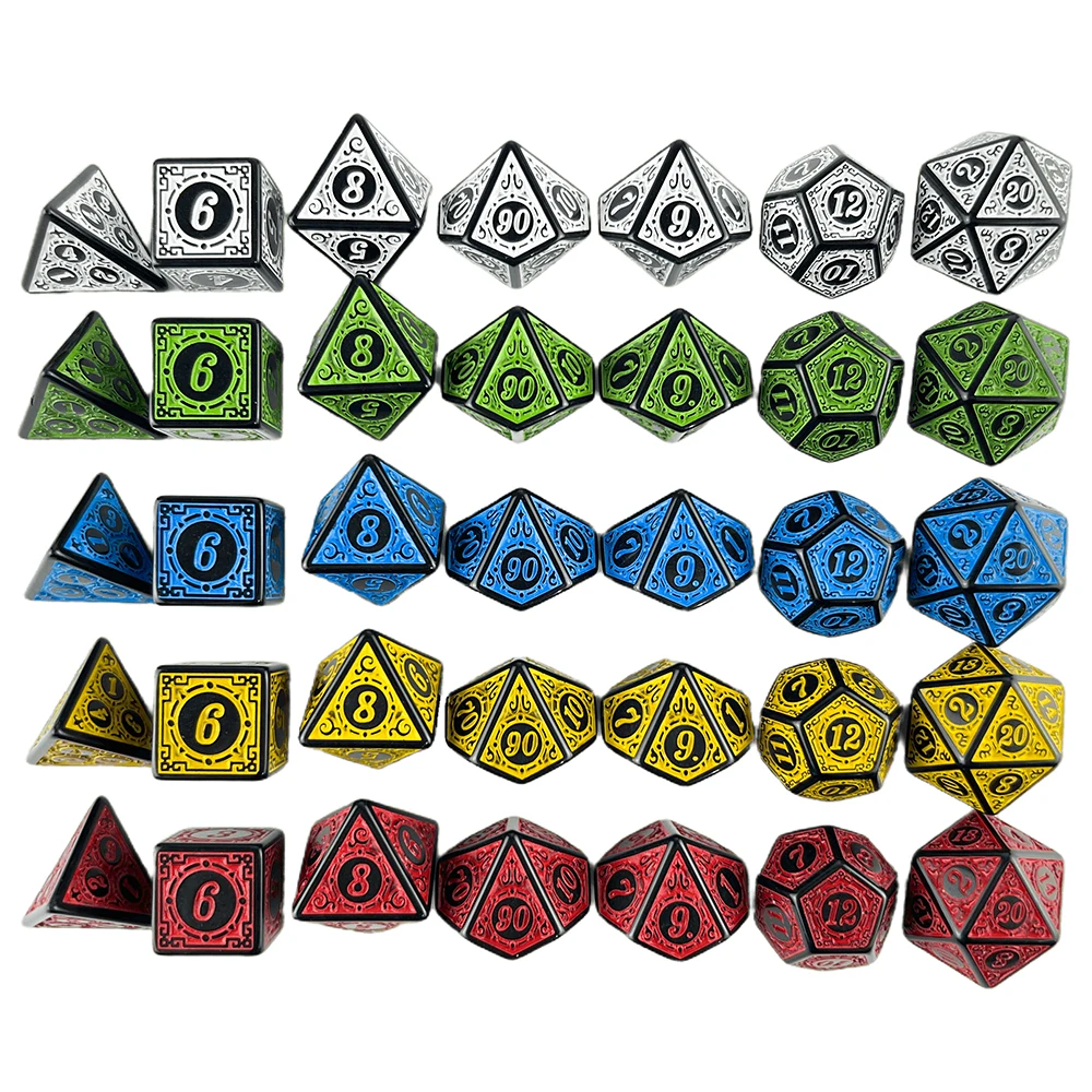 7 Dice Set - D4 D6 D8 D10 D12 D20 D%Polyhedral Digital Multi-Color for Boardgame As Souvenirs/Gift Entertainment game Dice
7 Dice Set - D4 D6 D8 D10 D12 D20 D%Polyhedral Digital Multi-Color for Boardgame As Souvenirs/Gift Entertainment game Dice