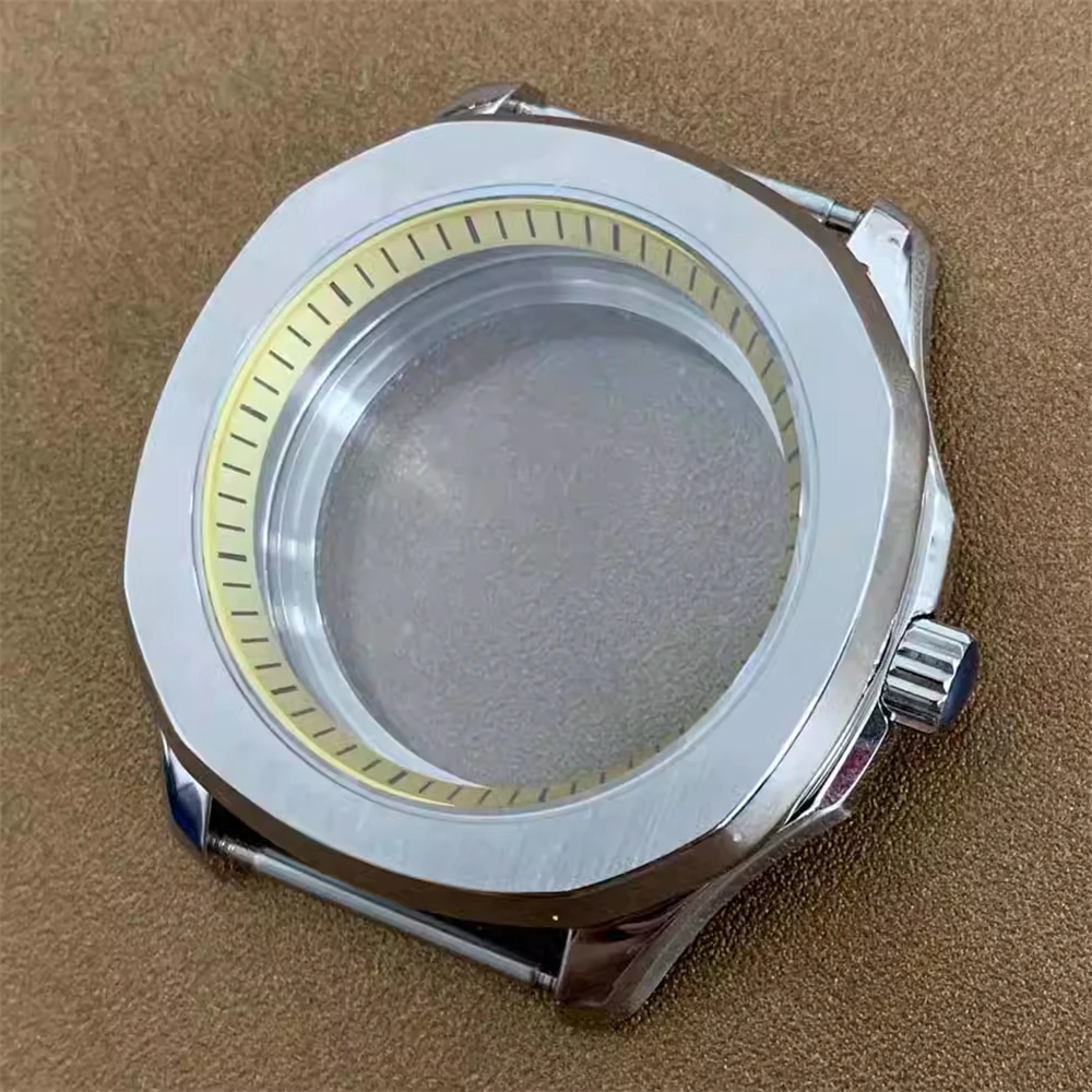 

8 Types Chapter Ring Stainless Steel Watch Case, Transparent Bottom Sapphire Glass Case, for NH35/NH36/4R/7S Movement, NH35 Case