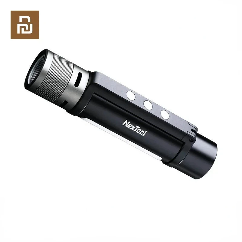 

Youpin NexTool 6 in 1 Zoomable Flashlight, 1000LM, 3 Mode Dual Light Source 2600mAh LED Light Torch Power Bank Life Dec