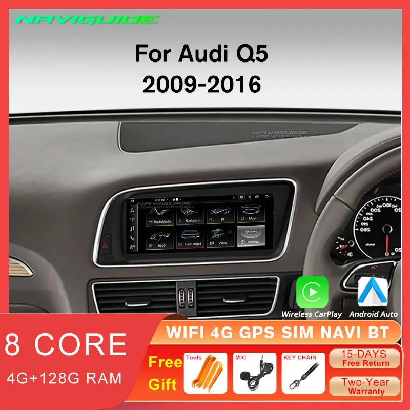 NAVIGUIDE Car Radio For Audi Q5 2009-2016 Right Hand Drive Car Carplay Radio Stereo Multimedia Player Android Auto Bluetooth
NAVIGUIDE Car Radio For Audi Q5 2009-2016 Right Hand Drive Car Carplay Radio Stereo Multimedia Player Android Auto Bluetooth