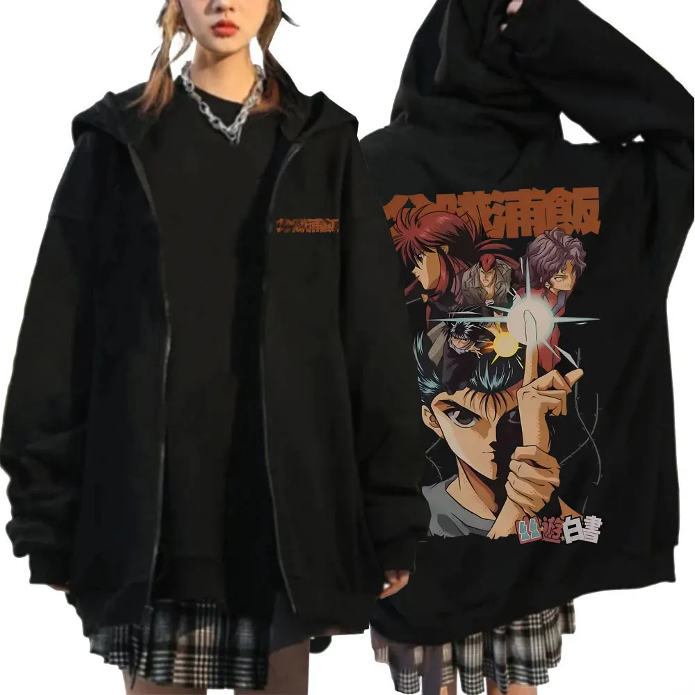 Hot Blooded Fight Teenager Anime YuYu Hakusho Yuusuke Urameshi Print Zipper Hoodie Unisex Fashion Oversized Zip Up Jacket Coat
Hot Blooded Fight Teenager Anime YuYu Hakusho Yuusuke Urameshi Print Zipper Hoodie Unisex Fashion Oversized Zip Up Jacket Coat