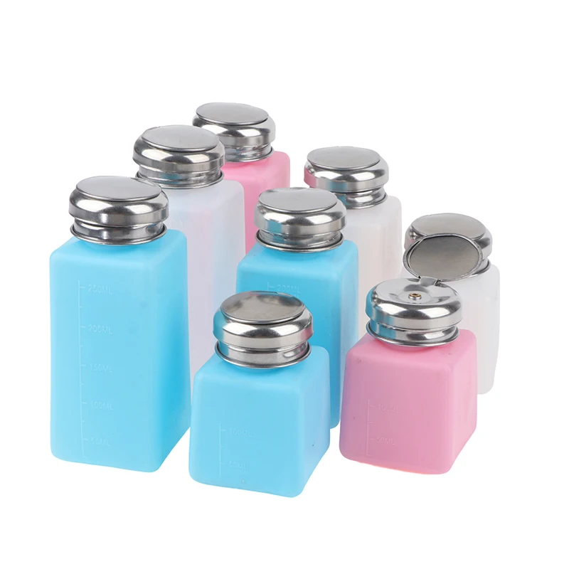 1PC 100/200/250ml Refillable Liquid Alcohol Press Nail Polish Bottle Remover Dispenser Cleaner Pumping Make Up Bottle Container
1PC 100/200/250ml Refillable Liquid Alcohol Press Nail Polish Bottle Remover Dispenser Cleaner Pumping Make Up Bottle Container