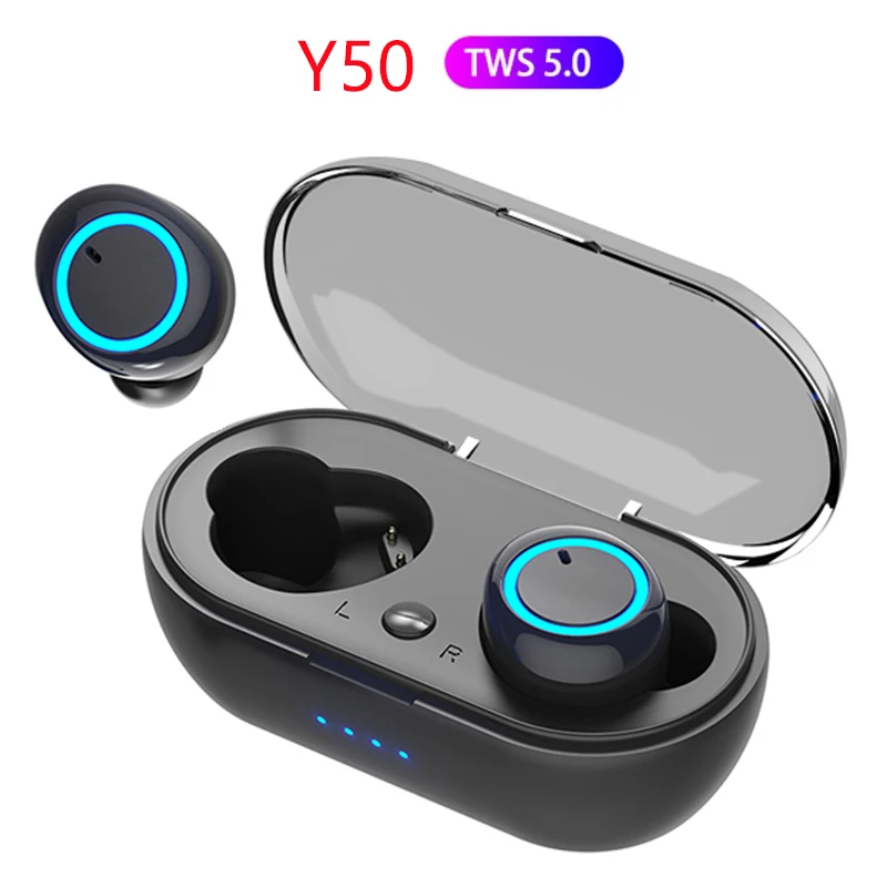 

Y50 TWS wireless headphones sport earphone 5.0 bluetooth Gaming Headset Microphone Phone Wireless Earbuds PK Y30 A6 E7 E6 i7 F1