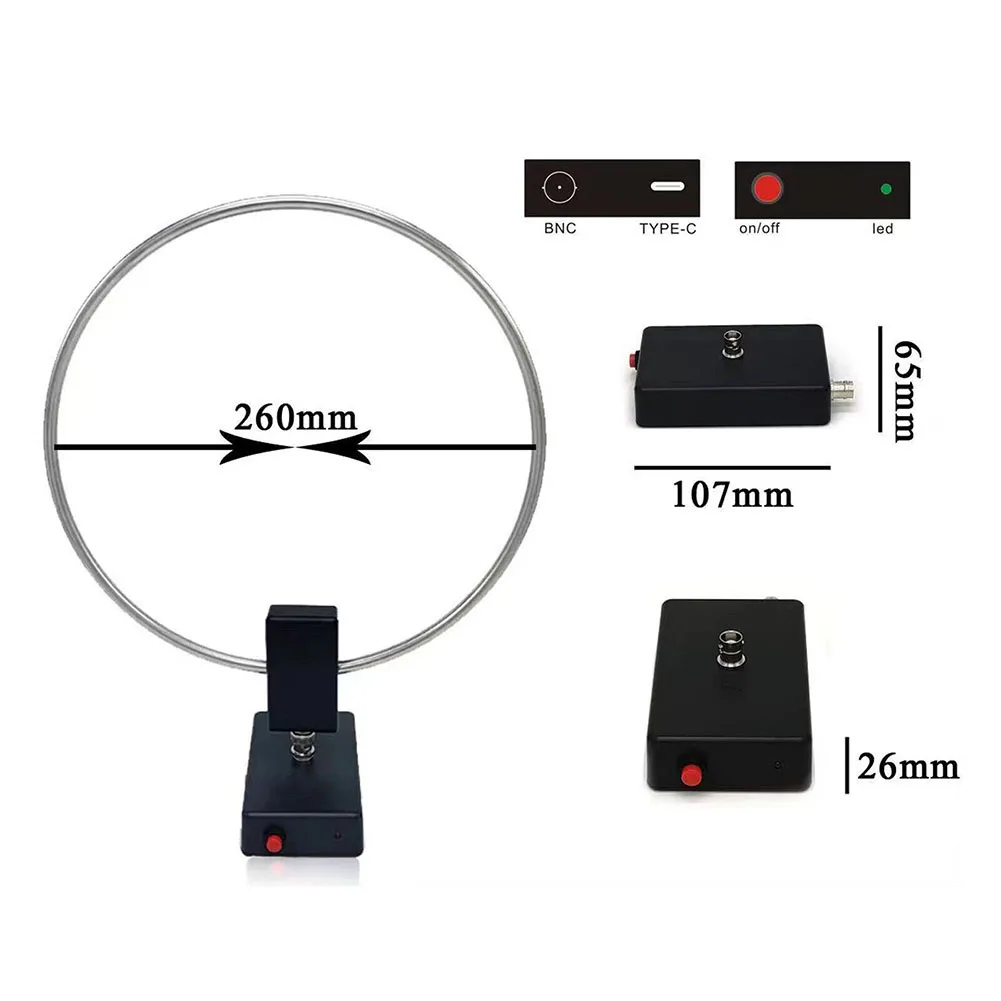 GA-800 Active Loop Antenna Shortwave Antenna 10KHz-159MHz Portable For Radios Accessories
GA-800 Active Loop Antenna Shortwave Antenna 10KHz-159MHz Portable For Radios Accessories