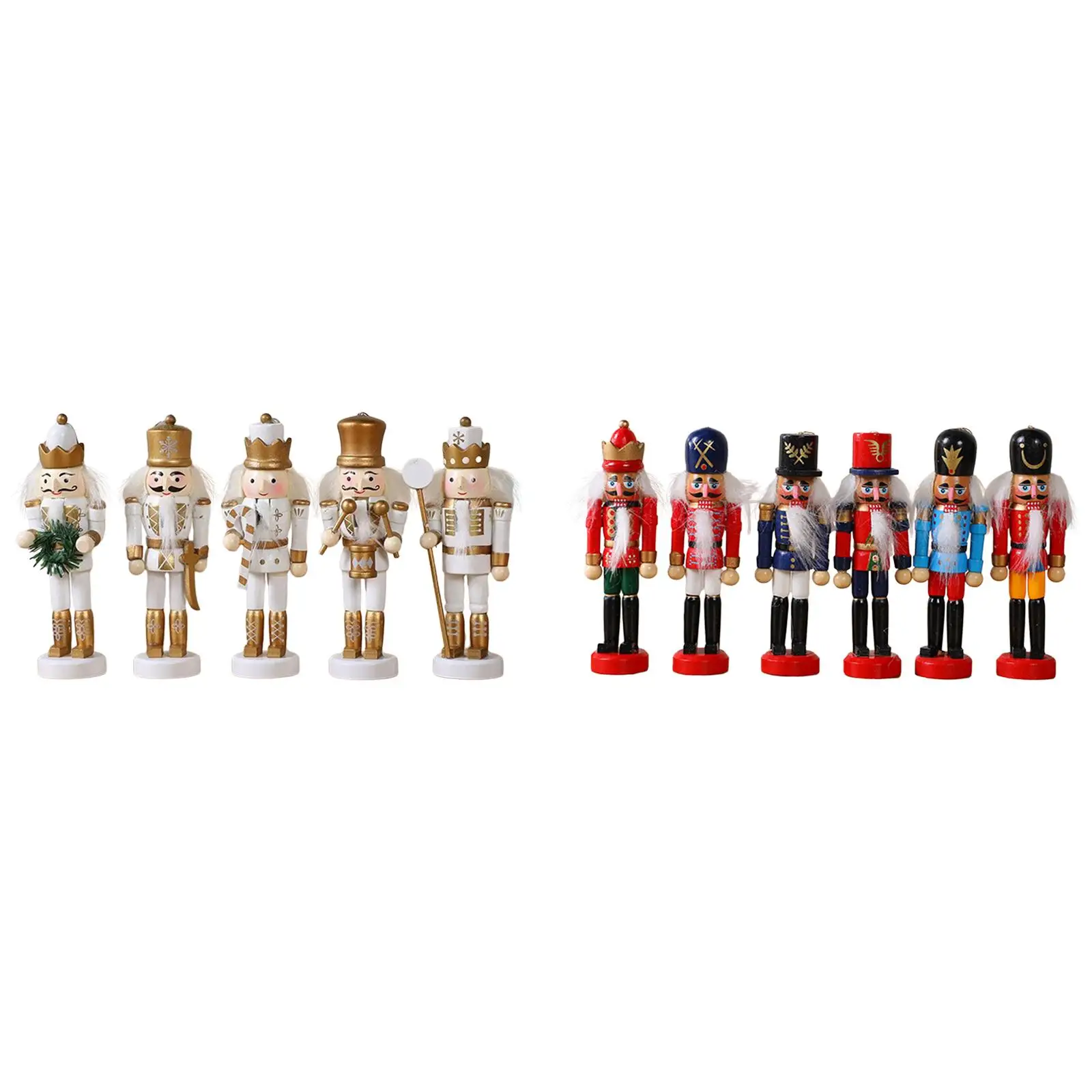 

Wooden Nutcracker Ornaments Holiday Present Collections Multifunctional Classic Style Stable Base Kids Toys Decorative Figures