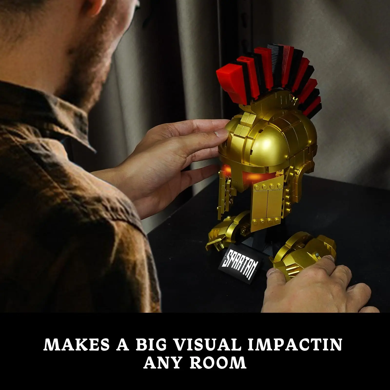 590PCS Roman Centurion Helmet Building Set Adults Idea Collectible Soldier Helmet Model Home Display Decor Toy Gift for Kid Boys 590PCS Roman Centurion Helmet Building Set Adults Idea Collectible Soldier Helmet Model Home Display Decor Toy Gift for Kid Boys