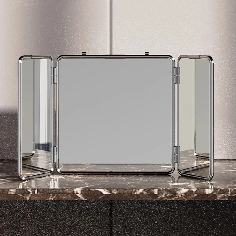 Funky Luxury Mirror Bathroom Makeup Bedroom Metal Aesthetic Portable Design Rectangle Mirrors Items Espelho Home Decorations
Funky Luxury Mirror Bathroom Makeup Bedroom Metal Aesthetic Portable Design Rectangle Mirrors Items Espelho Home Decorations