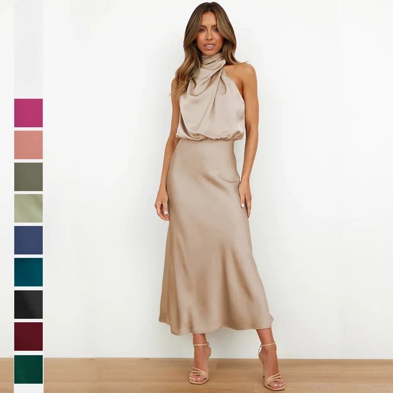 ELIJOIN2023 Spring and Summer 2023 New Satin Sleeveless Dress European and American Fashion Elegant Ladies Light Evening Dress
ELIJOIN2023 Spring and Summer 2023 New Satin Sleeveless Dress European and American Fashion Elegant Ladies Light Evening Dress