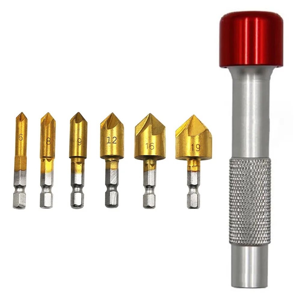 6-19mm Flute Countersink Drill Bit And 180°Rotate Screwdriver Handle Magnetic Metal Ceramic Wood Plastic Hole Saw
6-19mm Flute Countersink Drill Bit And 180°Rotate Screwdriver Handle Magnetic Metal Ceramic Wood Plastic Hole Saw