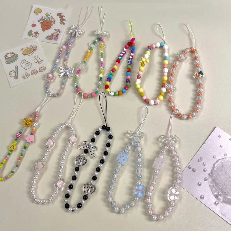 Cute Heart Bow Crystal Beaded Phone Chain Acrylic Anti-Lost Beaded Phone Pendant Accessories Colorful Hanging Jewelry Girl Gifts
Cute Heart Bow Crystal Beaded Phone Chain Acrylic Anti-Lost Beaded Phone Pendant Accessories Colorful Hanging Jewelry Girl Gifts