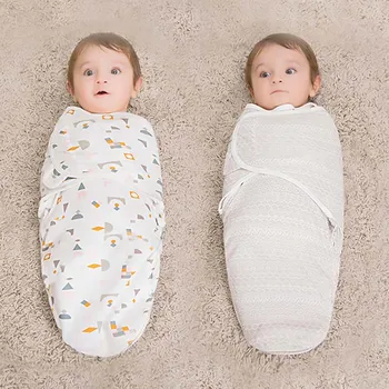 신생아 아기 침낭, 코쿤 포대기, 봉투 100% 코튼, 0-6 개월 아기 담요 포대기, 침낭