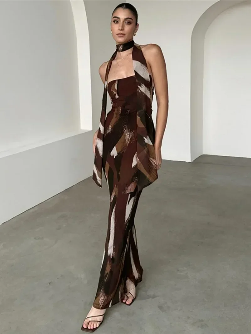 Elegant Bandage Halter Strapless Backless Print Long Dresses for Women 2024 Sexy High Waist Bodycon Tunics Evening Party Dress
Elegant Bandage Halter Strapless Backless Print Long Dresses for Women 2024 Sexy High Waist Bodycon Tunics Evening Party Dress