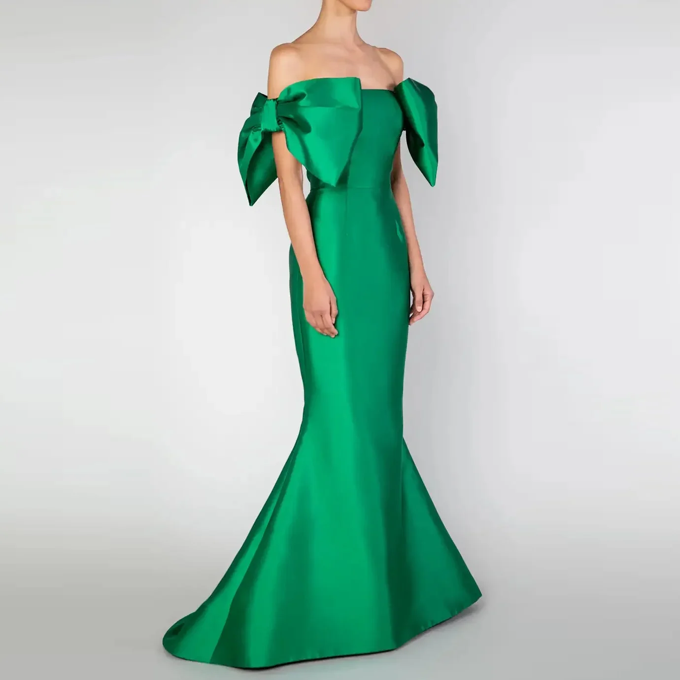 Женское элегантное и красивое роскошное платье Muloong с открытыми плечами и шлейфом для выпускного вечера 
Женское элегантное и красивое роскошное платье Muloong с открытыми плечами и шлейфом для выпускного вечера