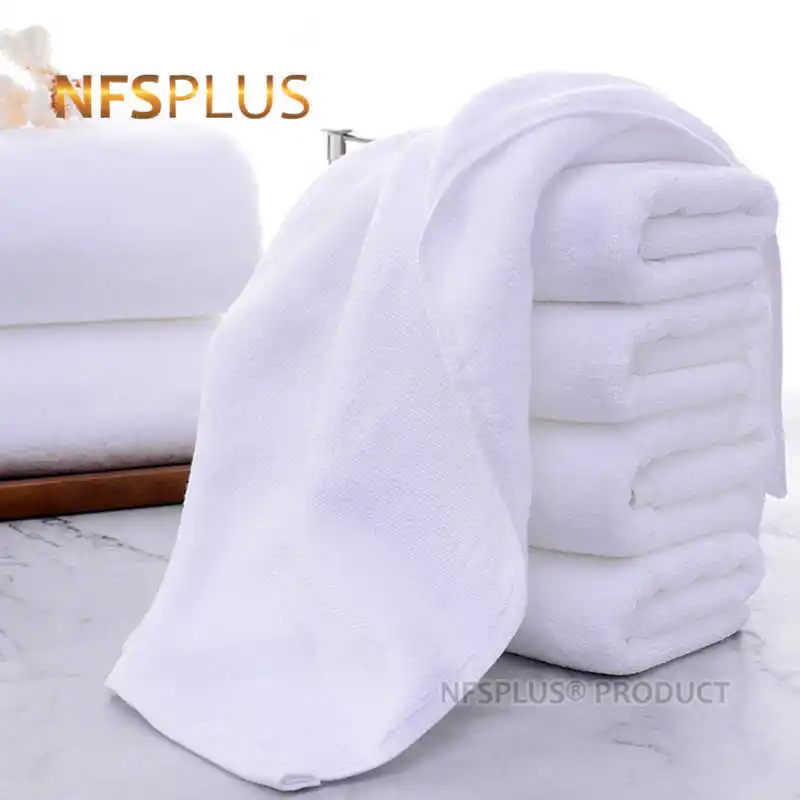 

100% Cotton Bathroom Face Towel White Terry Washcloth Thick Heavy For Travel Beach Sports SPA Gym 34x75cm Hand Towels For Adults
