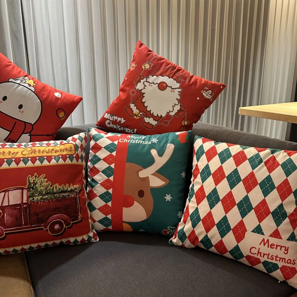 Red Christmas Pillow Santa Claus Cushion Window Decoration Double Side Cushion Holiday Sofa Backrest Christmas Tree Cushion
Red Christmas Pillow Santa Claus Cushion Window Decoration Double Side Cushion Holiday Sofa Backrest Christmas Tree Cushion