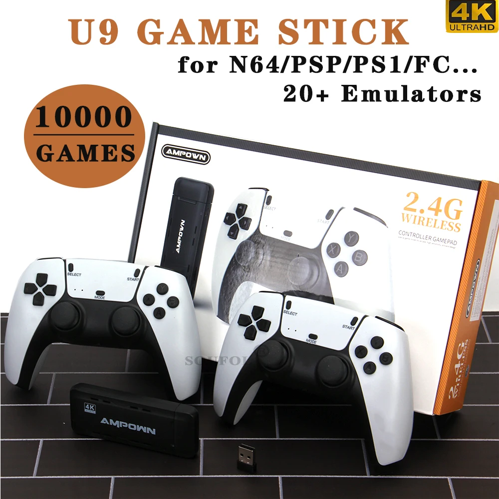 4K Ultra Video Game Console 20+ Emulator Dual GamePad for PS1/PSP/N64 Retro TV Dendy Game Console HD-OUT 64GB 10000 Games Stick
4K Ultra Video Game Console 20+ Emulator Dual GamePad for PS1/PSP/N64 Retro TV Dendy Game Console HD-OUT 64GB 10000 Games Stick