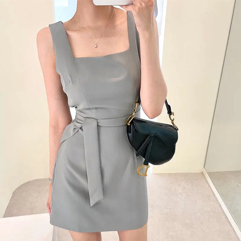 Women Sexy Mini Dress Summer Korean Fashion 2023 Chic Sleeveless Slim Solid Color Lace-up Casual Spaghetti Strap Dresses Elegant
Women Sexy Mini Dress Summer Korean Fashion 2023 Chic Sleeveless Slim Solid Color Lace-up Casual Spaghetti Strap Dresses Elegant