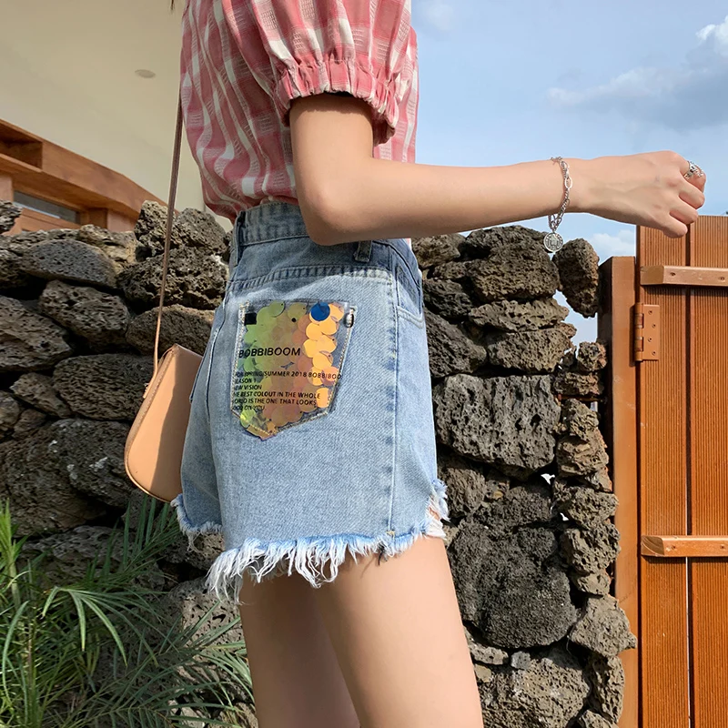 Hole Women's Short Jean Shorts Women Summer 2023 Sequins Hot Pants Sexy High Waist Vintage Jeans Pant Woman Fashion Denim Y2k
Hole Women's Short Jean Shorts Women Summer 2023 Sequins Hot Pants Sexy High Waist Vintage Jeans Pant Woman Fashion Denim Y2k