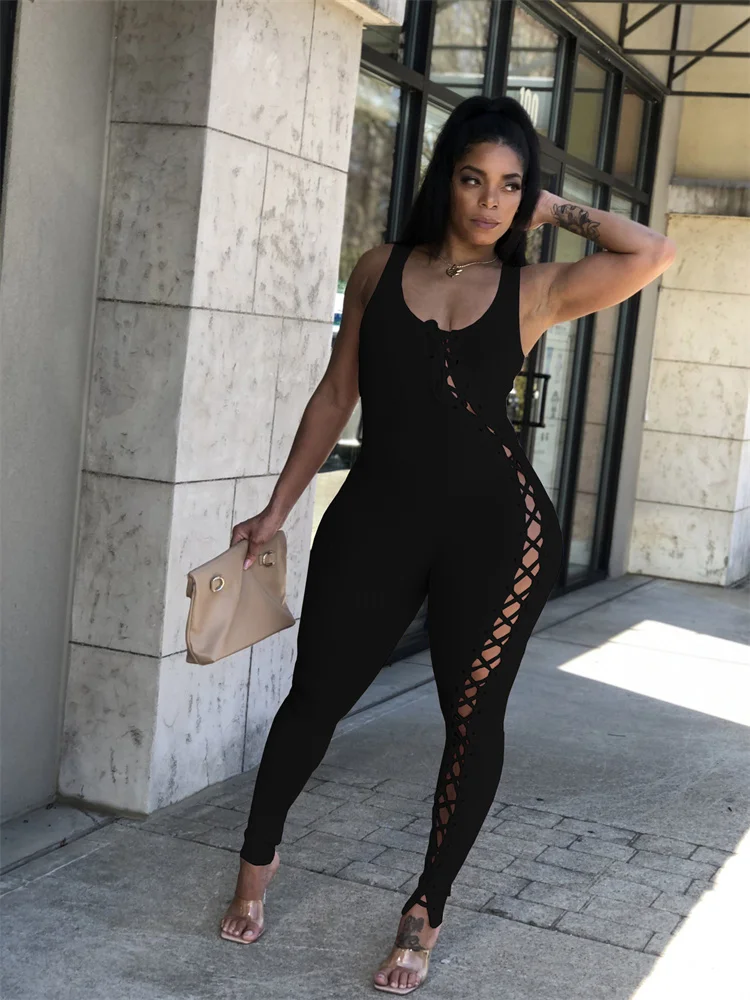 Habbris Fall Sexy Solid Bodycon One Pieces Club Outfits For Women 2023 Zip Up Casual Bandage Jumpsuit Female Sleeveless Jumpsuit
Habbris Fall Sexy Solid Bodycon One Pieces Club Outfits For Women 2023 Zip Up Casual Bandage Jumpsuit Female Sleeveless Jumpsuit