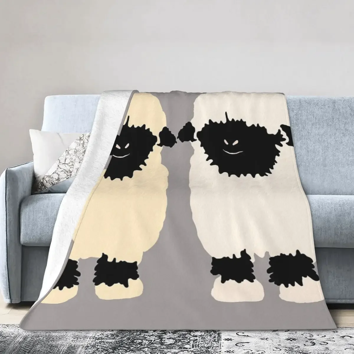 

Valais Black Nose Sheep Friends Blankets Soft Warm Flannel Throw Blanket Bedspread for Bed Living room Picnic Travel Home Sofa