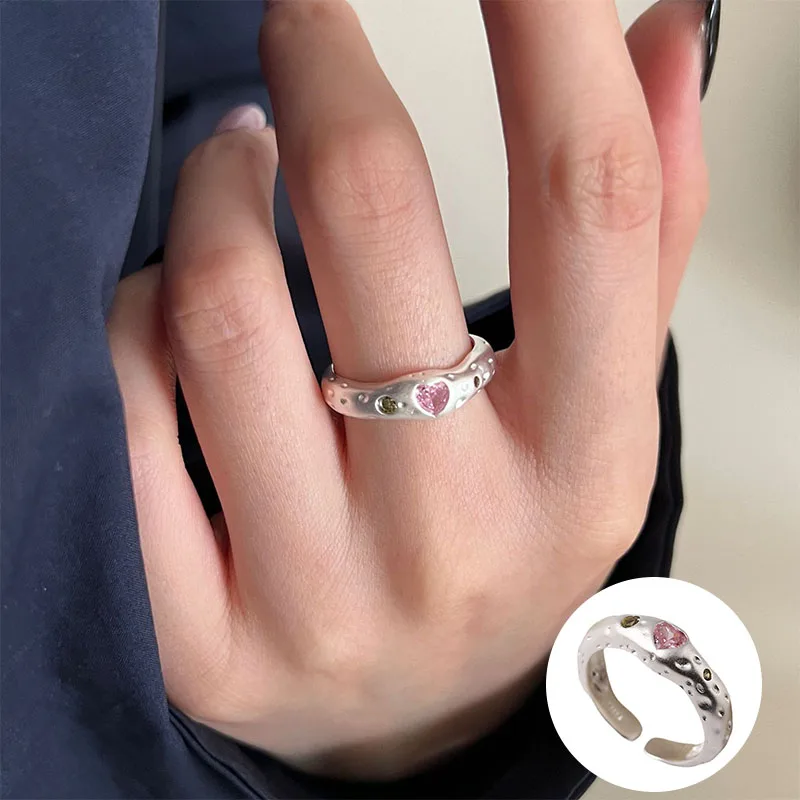100% 925 Sterling Silver Zircon Love Heart Open Rings for Women Girl Irregular Texture Design Jewelry Party Gift Dropshipping
100% 925 Sterling Silver Zircon Love Heart Open Rings for Women Girl Irregular Texture Design Jewelry Party Gift Dropshipping