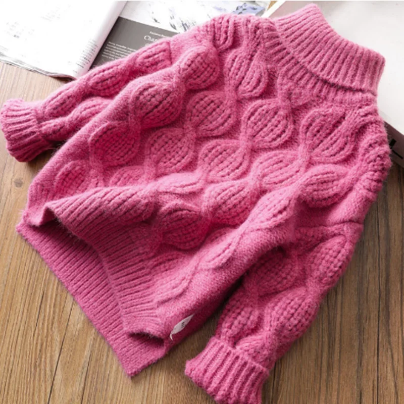 

Свитера для девочек на осень-зиму 2024, детские вязаные шерстяные свитера для маленьких девочек, пуловер, свитер, одежда, детские топы на 8 лет