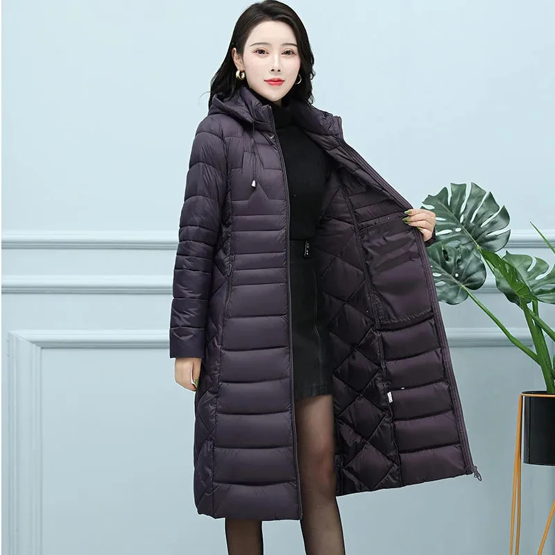 Womens Slim Long Jacket 2023 New Winter Parka Office Laides Hooded Warm Padded Coats Femme Outwear Mujer Chaqueta De Invierno
Womens Slim Long Jacket 2023 New Winter Parka Office Laides Hooded Warm Padded Coats Femme Outwear Mujer Chaqueta De Invierno