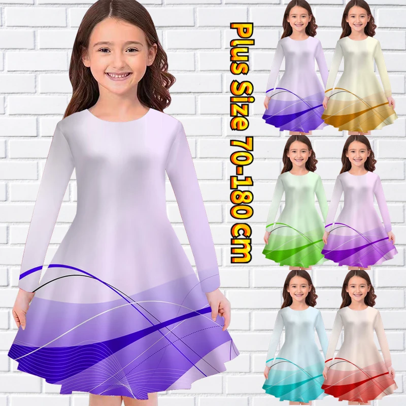 Autumn Fashion Casual Long Sleeve Skirt Little Girl Round Neck Midi Skirt Knee Length Skirt Spring New Design Printing Dress
Autumn Fashion Casual Long Sleeve Skirt Little Girl Round Neck Midi Skirt Knee Length Skirt Spring New Design Printing Dress