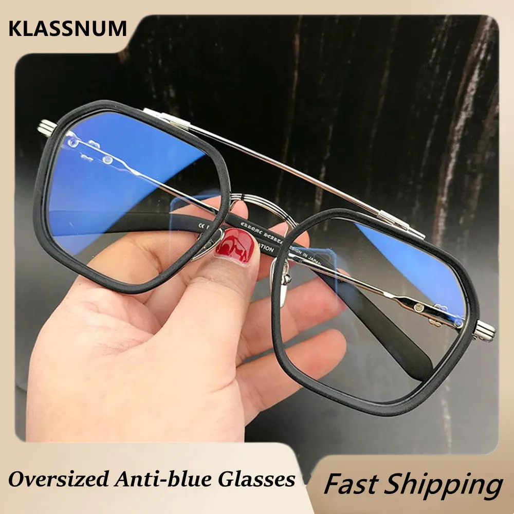 Oversized Frame Anti-Blue Light Transparent Computer Glasses Women Men Blocking Glasses Optical Spectacle Flat Mirror Eyeglass
Oversized Frame Anti-Blue Light Transparent Computer Glasses Women Men Blocking Glasses Optical Spectacle Flat Mirror Eyeglass
