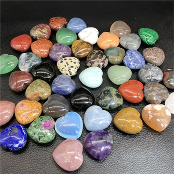 크리스탈 미니 하트 자연석 러브 크래프트 보석 선물, 장식 선물, 어린이 성인용 치유석 선물, 5 개, 10 개 상품 이미지