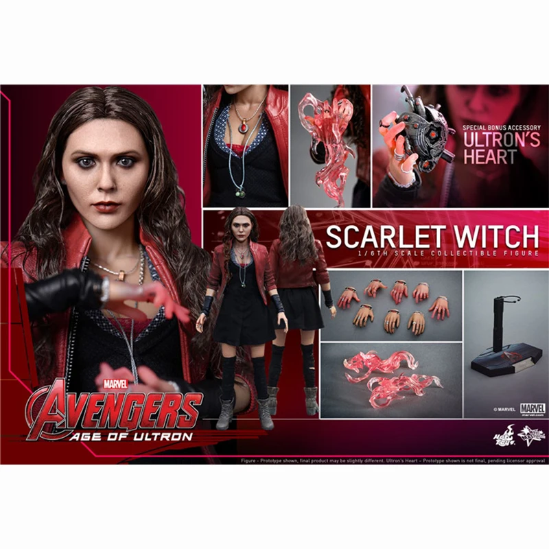 

Original Hottoys Ht 1/6 MMS301 Scarlet Witch 1.0 Avengers: Age of Ultron Marvel Anime Action Figures Collection Model Toys