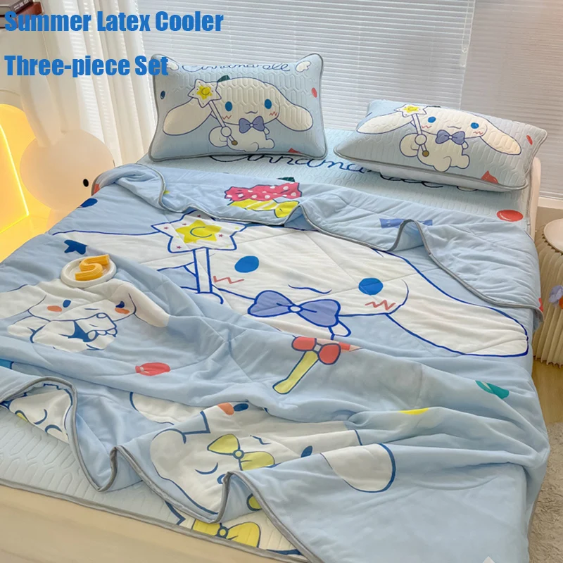 Kawaii Sanrio Kuormi Cinnamoroll Summer Sleeping Mat + Pillowcase + Summer Cooler Quilt 3Sets Cute Girls Dormitory Bedding
Kawaii Sanrio Kuormi Cinnamoroll Summer Sleeping Mat + Pillowcase + Summer Cooler Quilt 3Sets Cute Girls Dormitory Bedding