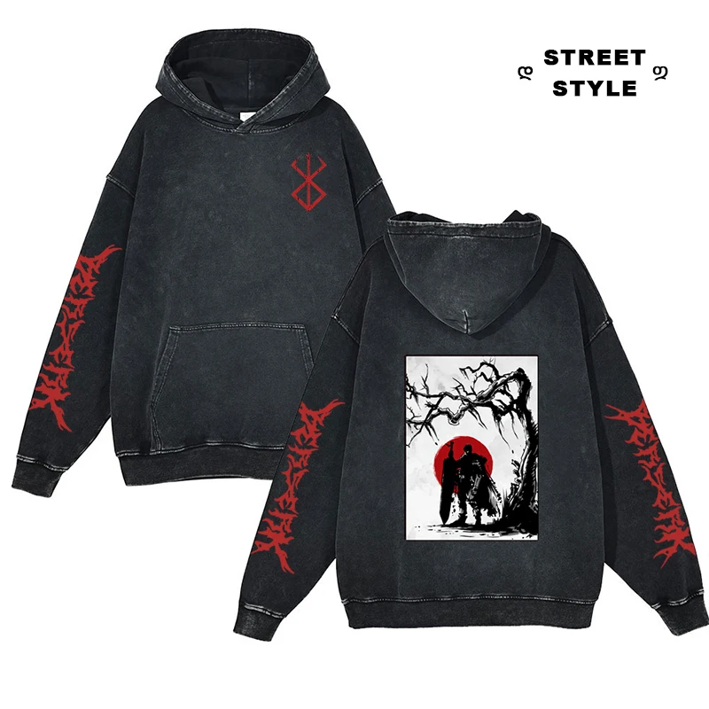 Berserk Anime Hoodies Men Women 100% Cotton Vintage Guts Graphic Print Sweatshirts Casual Pullover Hip Hop Y2K Gothic Streetwear
Berserk Anime Hoodies Men Women 100% Cotton Vintage Guts Graphic Print Sweatshirts Casual Pullover Hip Hop Y2K Gothic Streetwear