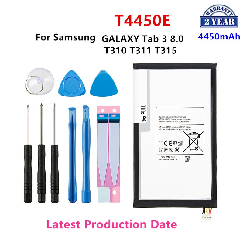 

Brand New Tablet T4450E Battery 4450mAh For Samsung Galaxy Tab 3 8.0'' T310 T311 T315 SM-T310 T3110 E0288 E0396 +Tools