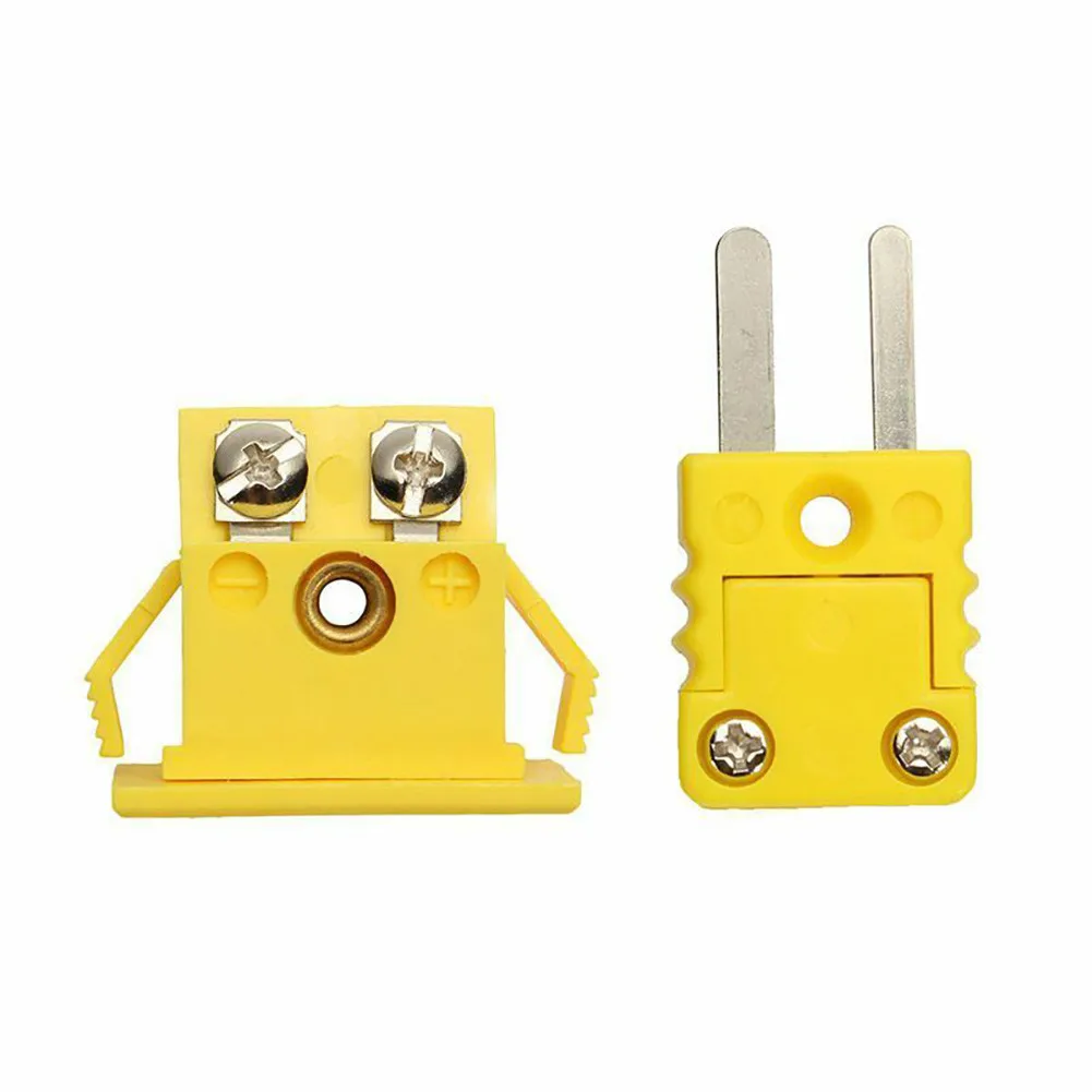 

1 Set K Type Thermocouple Miniature Socket Alloy Panel Mount Plug Connector Practical Stock Useful Accs Durable