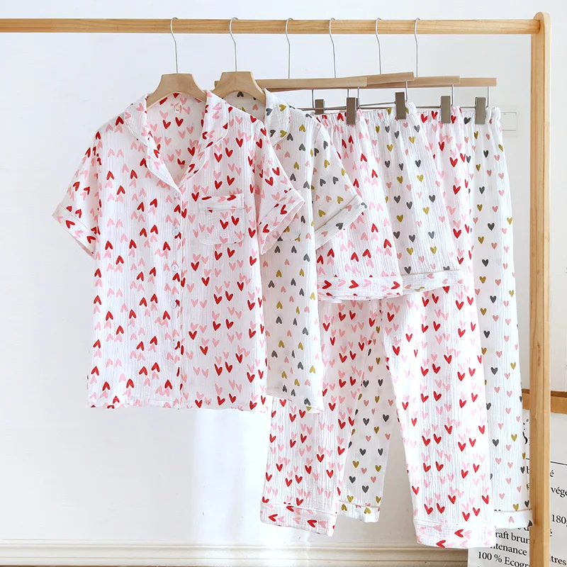 

Женская пижама из трех предметов, хлопчатобумажная одежда для сна для девушек, комплект с шортами, летняя Ночная одежда, пижамы, сексуальные ночные женские пижамы, 100%