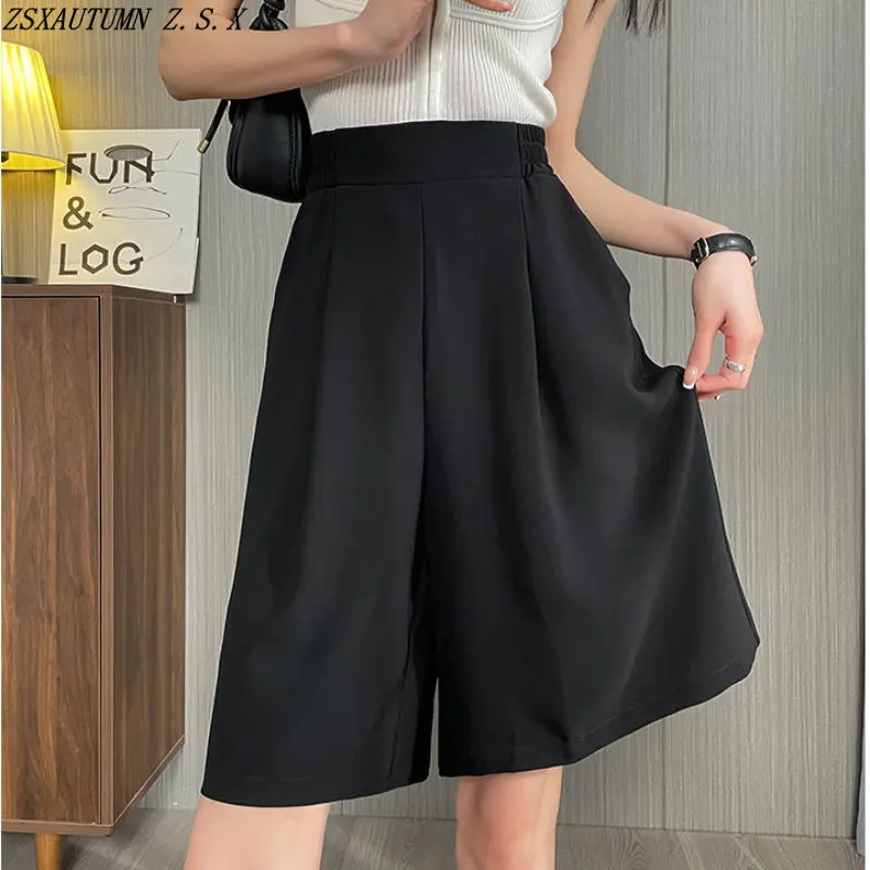 New Ice Silk Wide Leg Pants Women's Summer Skirt Pants High Waist Loose Wild Fashion Slim Female Urban Casual Five Cent Trousers
New Ice Silk Wide Leg Pants Women's Summer Skirt Pants High Waist Loose Wild Fashion Slim Female Urban Casual Five Cent Trousers