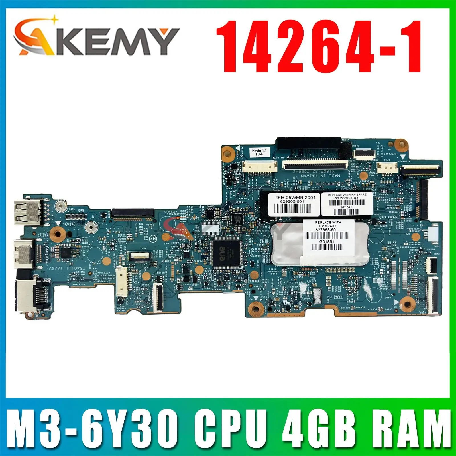 For HP X360 11-K Series Laptop Motherboard 827663-001 827663-601 With M3-6Y30 CPU 4GB RAM 14264-1 100% Tested
For HP X360 11-K Series Laptop Motherboard 827663-001 827663-601 With M3-6Y30 CPU 4GB RAM 14264-1 100% Tested