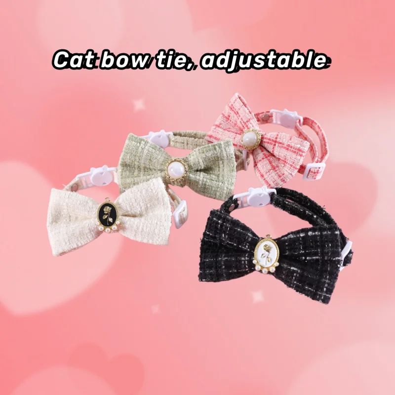 Cat Accessories Decoration Pet Braided Plaid Retro Pearl Bow Tie Collar Cat Adjustable Anti-Suffocation Princess Birthday Bow
Cat Accessories Decoration Pet Braided Plaid Retro Pearl Bow Tie Collar Cat Adjustable Anti-Suffocation Princess Birthday Bow