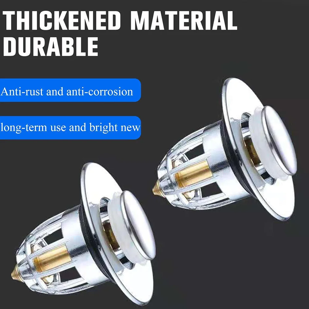 Durable Wash Basin Core Drain Filter Plug Stopper Filter Bounce Up Electroplated Press-type 1pc Bath Accessory
Durable Wash Basin Core Drain Filter Plug Stopper Filter Bounce Up Electroplated Press-type 1pc Bath Accessory