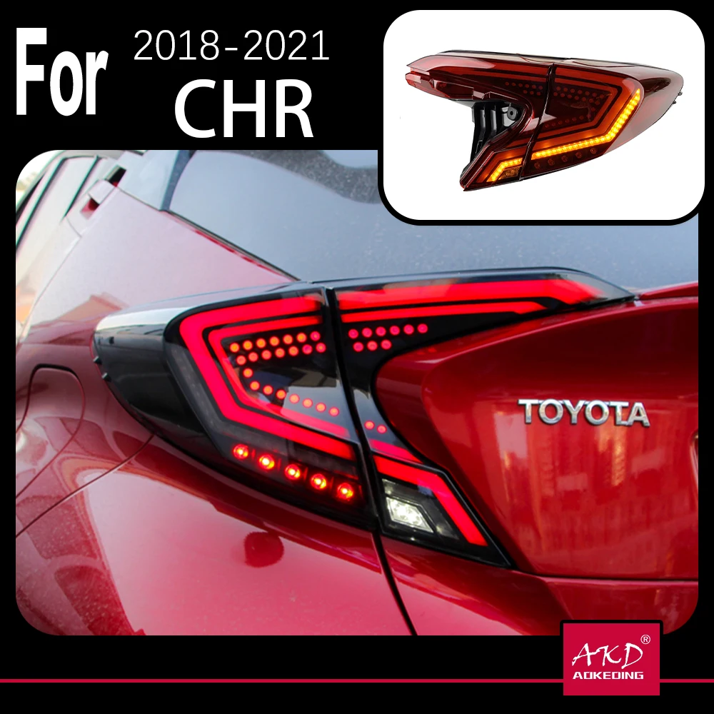 

AKD Car Model Tail Lamp for Toyota C-HR Tail Light 2018-2021 CHR LED Rear Lamp DRL Dynamic Signal Brake auto Accessories