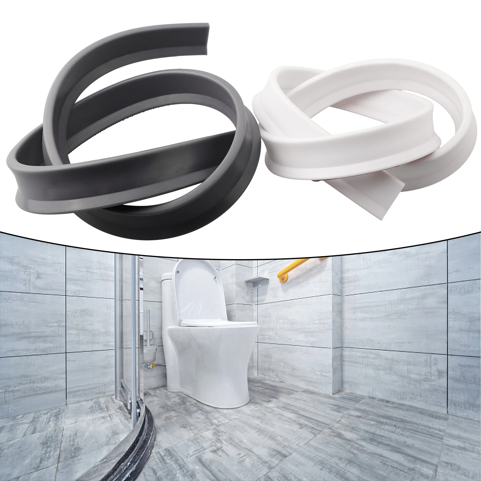 DIY Waterfpoof Strip Water Retain Strip Silicone Strip 1.5M*5CM*3CM Bathroom Water Barrier For Bathroom Kitchen
DIY Waterfpoof Strip Water Retain Strip Silicone Strip 1.5M*5CM*3CM Bathroom Water Barrier For Bathroom Kitchen