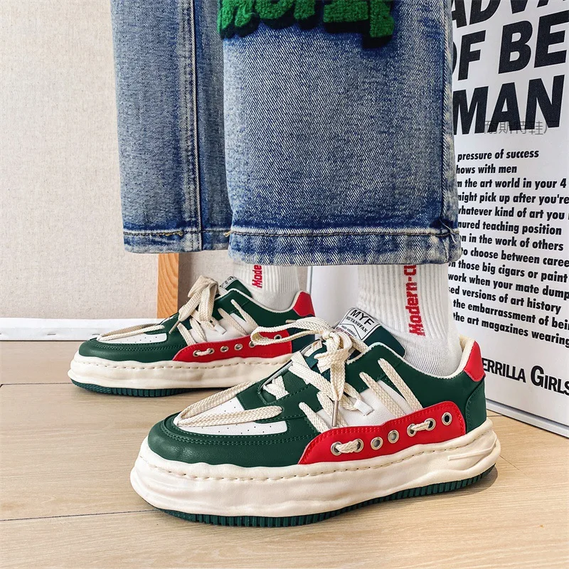 Мужские туфли Весна-Осень Новый нишевой дизайн толстая растворимая подошва повседневные туфли Корейский тренд Уличная обувь для скейтборда
Мужские туфли Весна-Осень Новый нишевой дизайн толстая растворимая подошва повседневные туфли Корейский тренд Уличная обувь для скейтборда