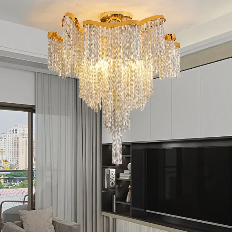 High Quality Luxury Aluminum Chain Ceiling Chandelier Living Room Bedroom Light Indoor Design Lighting Chrome/Gold
High Quality Luxury Aluminum Chain Ceiling Chandelier Living Room Bedroom Light Indoor Design Lighting Chrome/Gold